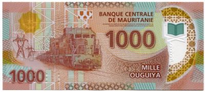 Банкнота Мавритания 1000 оугуйя 2017 год.