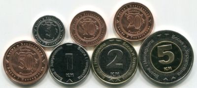 Босния и Герцеговина набор из 7-ми монет.