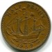 Монета Великобритания 1/2 пенни 1959 год.