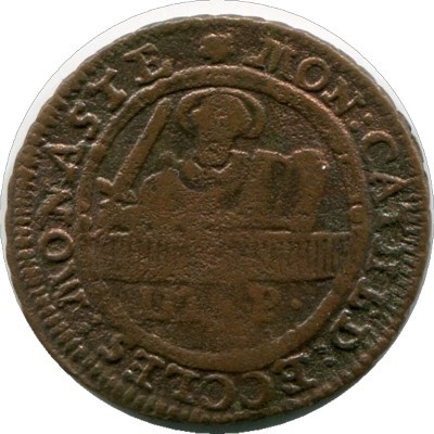 Монета Мюнстер 3 пфеннига 1787 год.