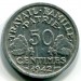 Монета Франция 50 сантимов 1942 год.