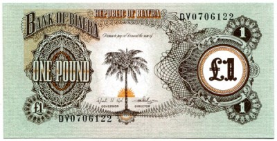 Банкнота Биафра 1 фунт 1968 год.