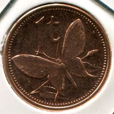 Монета Папуа-Новая Гвинея 1 тоа 2004 год.