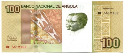 Банкнота Ангола 100 кванза 2012 год.