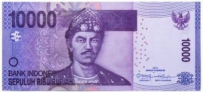 Банкнота Индонезия 10000 рупий 2013 год.