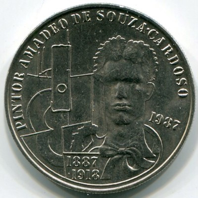 Монета Португалия 100 эскудо 1987 год. 100 лет со дня рождения Амадеу ди Соуза-Кардозу.