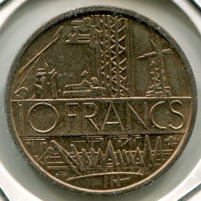 Монета Франция 10 франков 1974 год.