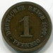 Монета Германия 1 пфенниг 1907 год. А