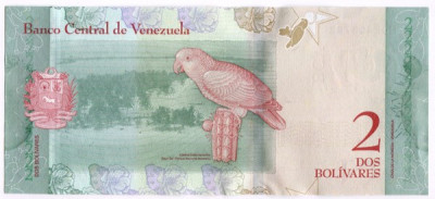 Банкнота Венесуэла 2 боливара 2018 год.
