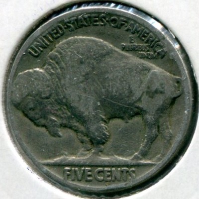 Монета США 5 центов 1935 год.