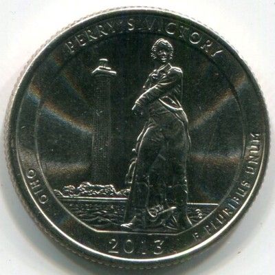 Монета США 25 центов 2013 год. Международный мемориал мира. D