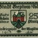 Банкнота Трептов дер Толленсе 25 пфеннигов 1918 год.