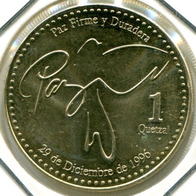 Монета Гватемала 1 кетцаль 2006 год.