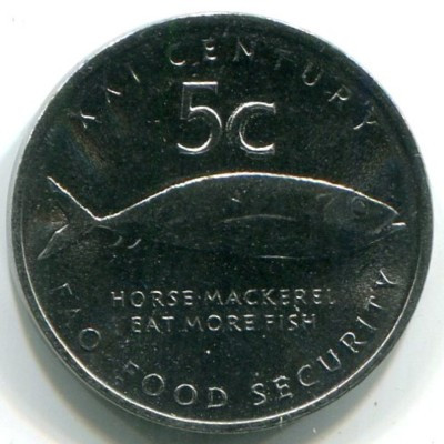 Монета Намибия 5 центов 2000 год. FAO