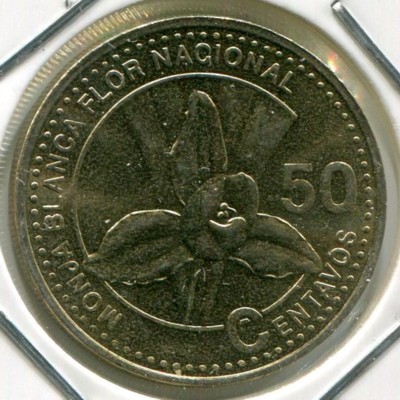 Монета Гватемала 50 сентаво 2007 год.