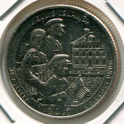 Монета США 25 центов 2017 год. Острова Эллис