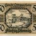Банкнота город Отмухув 50 пфеннигов 1921 год.