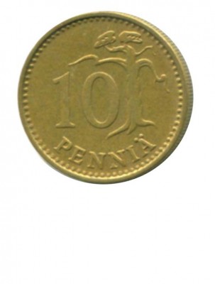 Финляндия 10 пенни 1971 г.