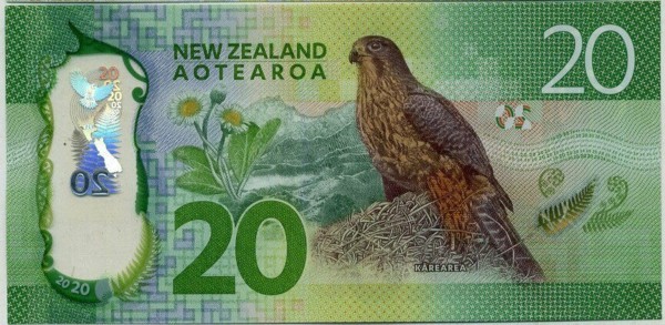 Банкнота Новая Зеландия 20 долларов  2015 год.