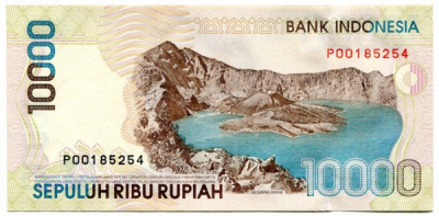 Банкнота Индонезия 10000 рупий 1998 год.