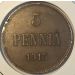 Монета Русская Финляндия  5 пенни 1913 год