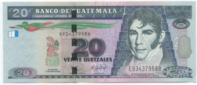 Гватемала 20 кетцаль 2008 г.