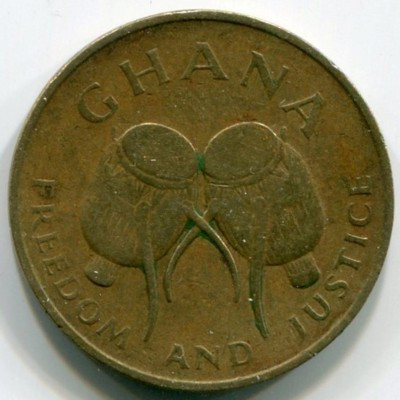 Монета Гана 5 седи 1984 год.