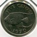 Монета Бермудские Острова 5 центов 1970 год.