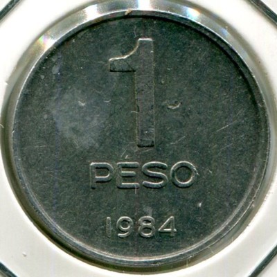 Монета Аргентина 1 песо 1984 год.