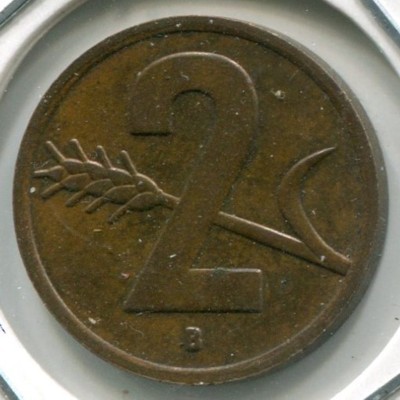 Монета Швейцария 2 раппена 1951 год. B
