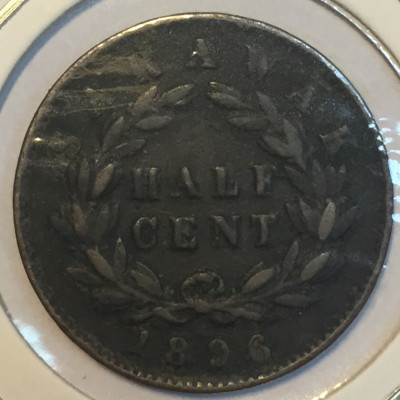 Монета Саравак 1896 год 1/2 цента