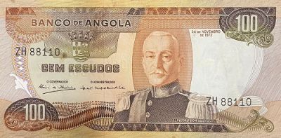 Ангола, Банкнота 100 эскудо 1972 год