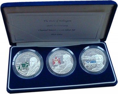 Набор монет Остров Джерси Герцог Веллингтон Серебро 2002