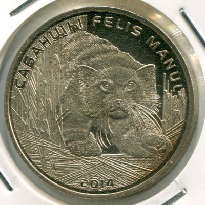 Монета Казахстан 50 тенге 2014 год. Манул.