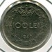 Монета Румыния 100 лей 1943 год.
