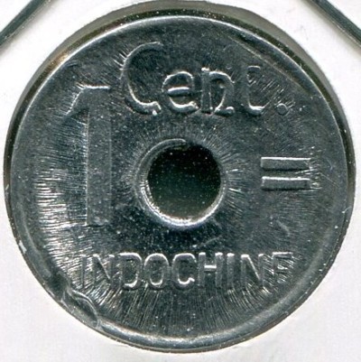 Монета Французский Индокитай 1 цент 1943 год.
