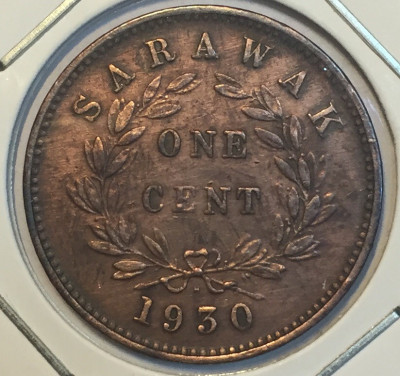 Монета Саравак 1930 год 1 цент 