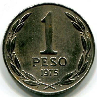 Монета Чили 1 песо 1975 год.