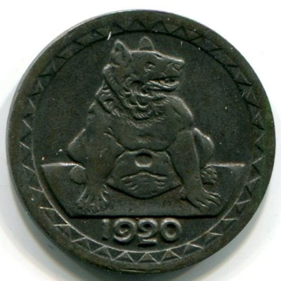Монета Ахен 25 пфеннигов 1920 год. Нотгельд