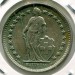 Монета Швейцария 1/2 франка 1963 год.