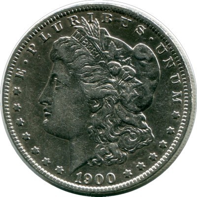 Монета США 1 доллар 1900 год.