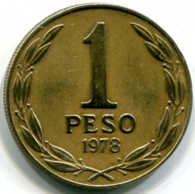 Монета Чили 1 песо 1978 год. 