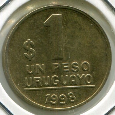 Монета Уругвай 1 песо 1998 год.
