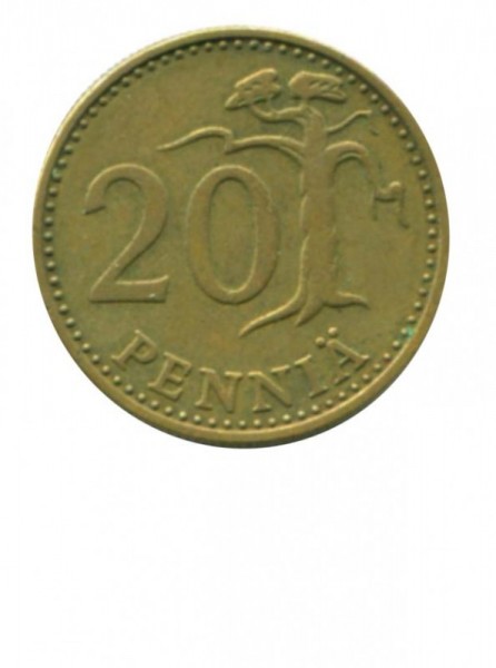 Финляндия 20 пенни 1976 г.