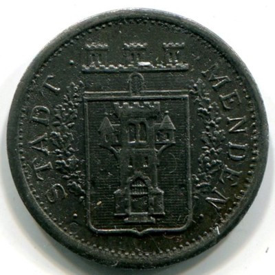 Монета Менден 50 пфеннигов 1919 год. Нотгельд