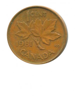 Канада 1 цент 1981 г.