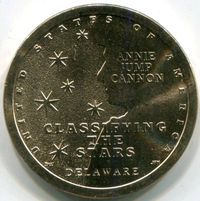 Монета США 1 доллар 2019 год. Энни Джамп Кэннон.