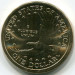 Монета США 1 доллар 2008 год. D