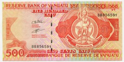 Банкнота Вануату 500 вату 2006 год.