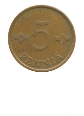Финляндия 5 пенни 1963 г.